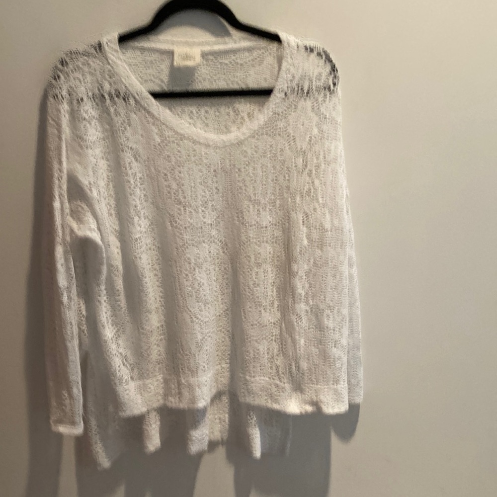 Audrey Cream Long Sleeve Blouse with Intricate Design